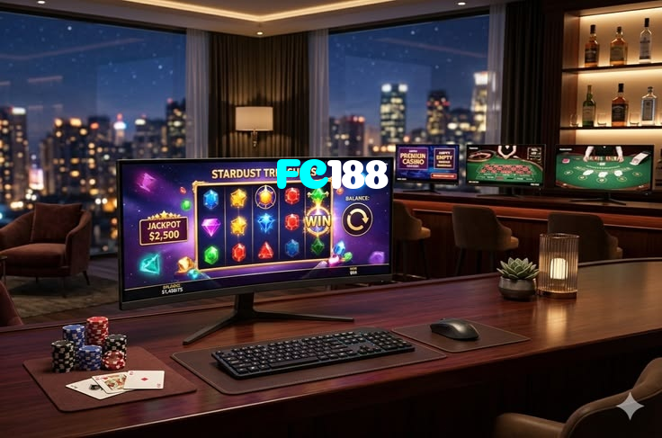 FC188 casino presented on mobile device in Pakistan with slots and live games
